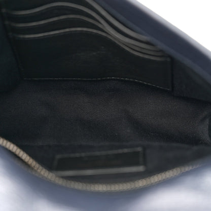 Saint Laurent Crinkled Calfskin Matelasse Monogram Niki Chain Wallet Deep Marine 5 of 7