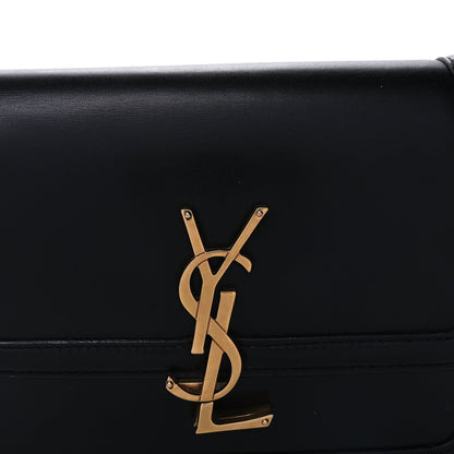 Saint Laurent Box Calfskin Monogram Medium Solferino Satchel  Black 6 of 8