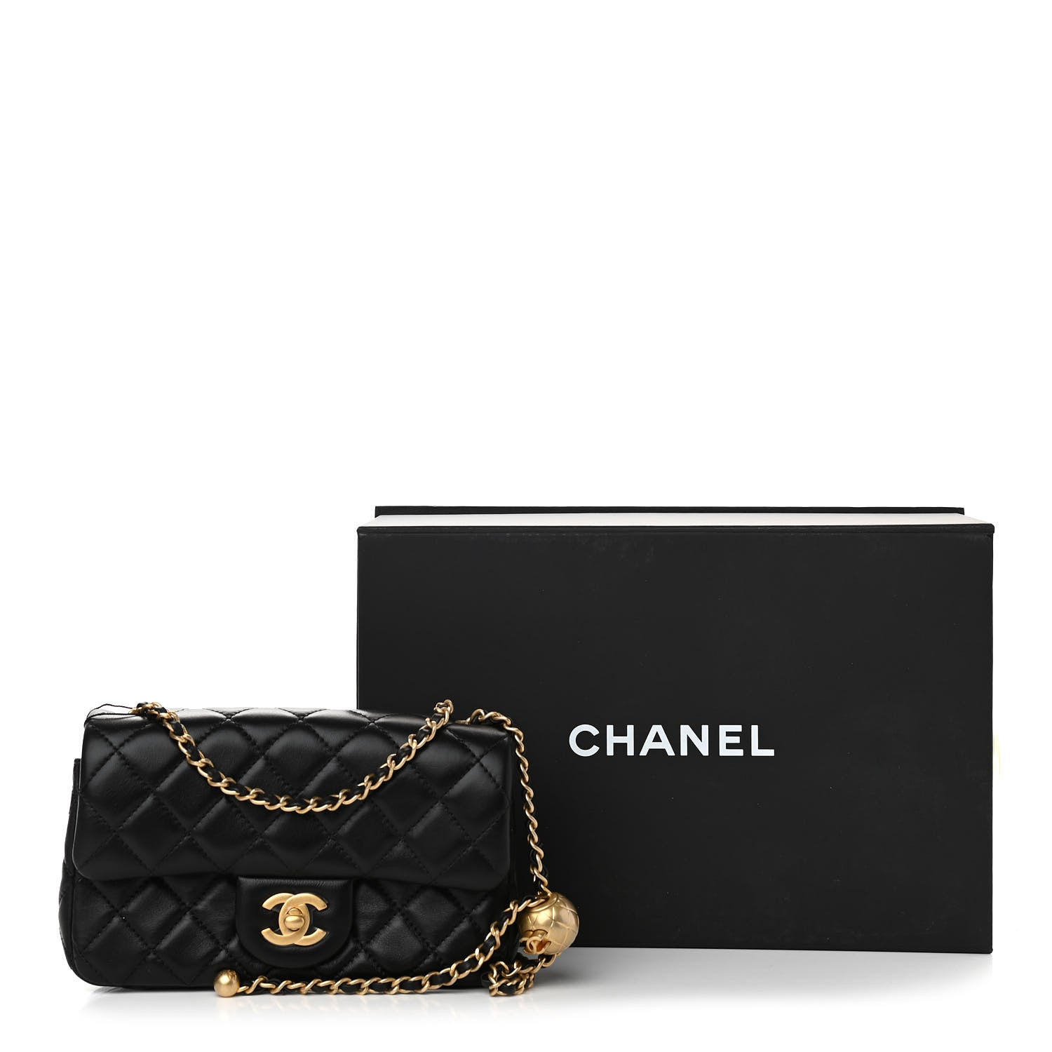 Chanel Lambskin Quilted Mini Rectangular Pearl Crush Flap Black 11 of 11