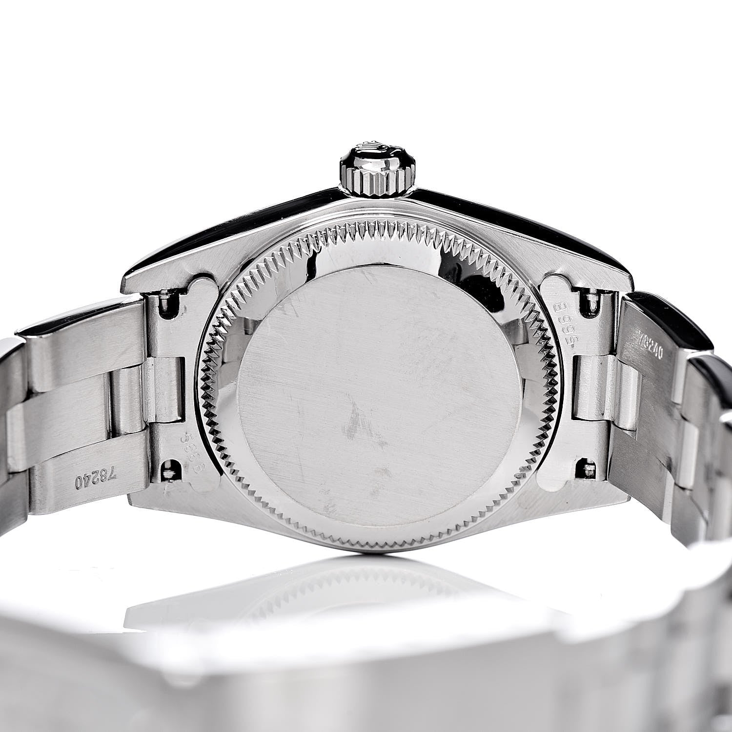 Rolex Stainless Steel 24mm Oyster Perpetual Watch Pink 76080 5 of 8