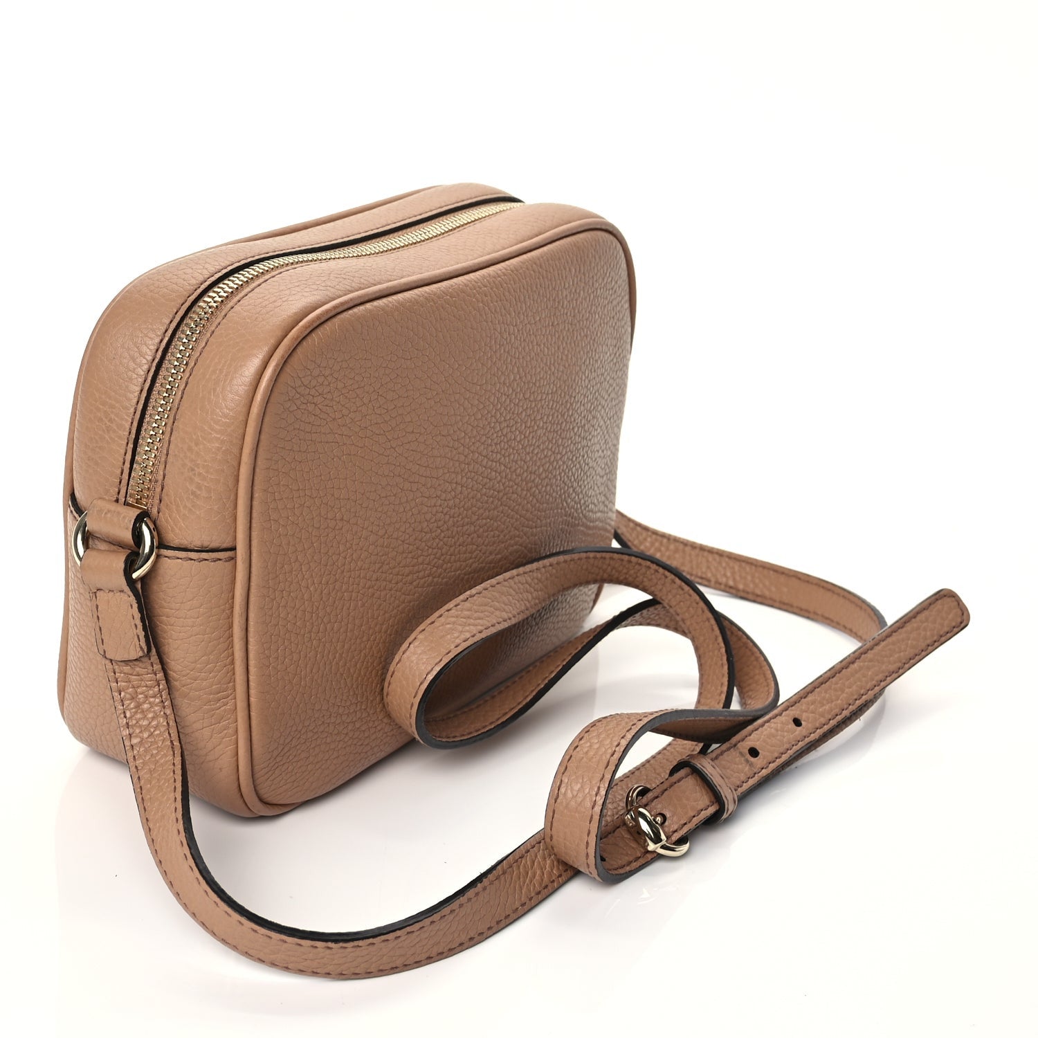 Gucci Pebbled Calfskin Small Soho Disco Bag Camelia 2 of 9