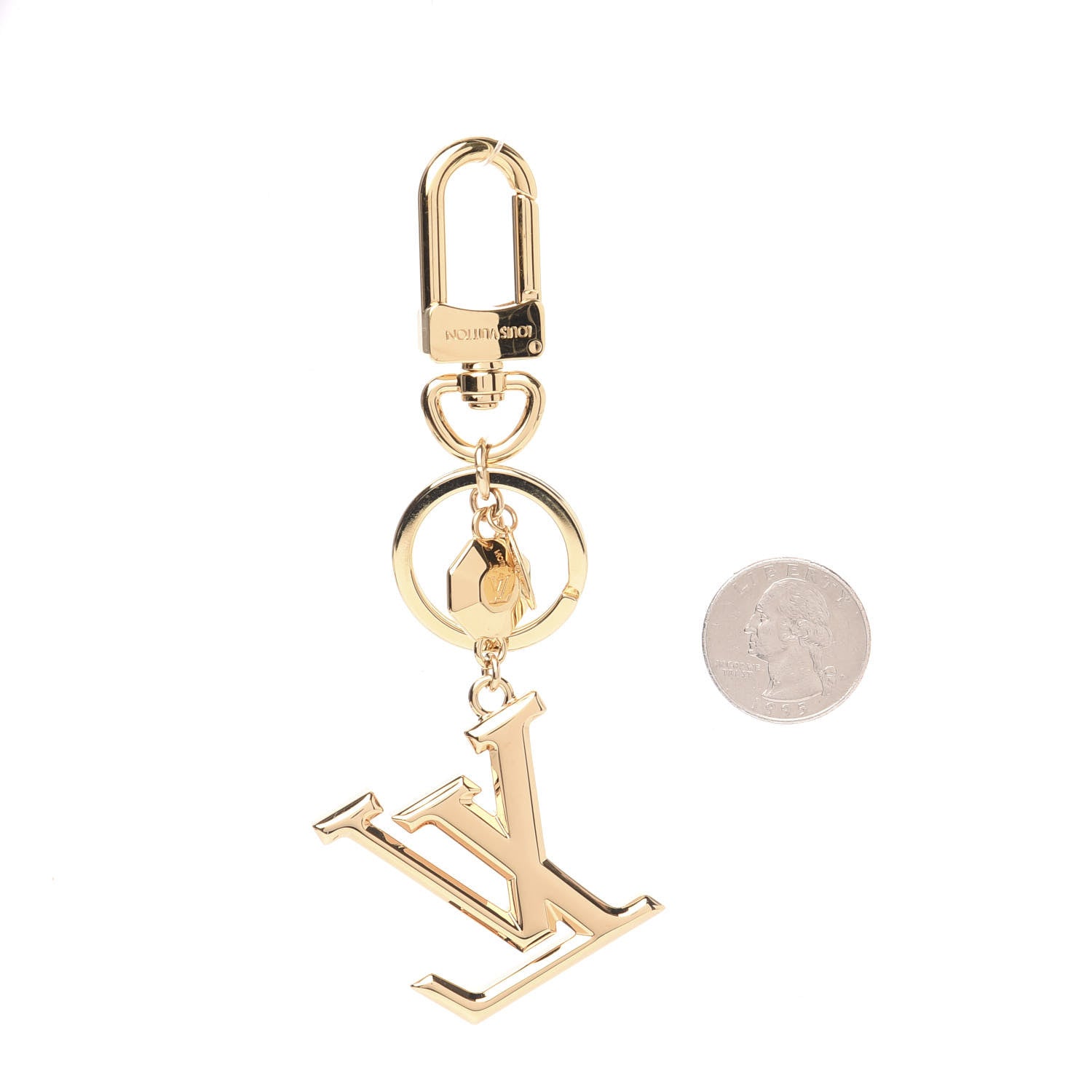 Louis Vuitton LV Facettes Bag Charm Key Holder Gold 2 of 2