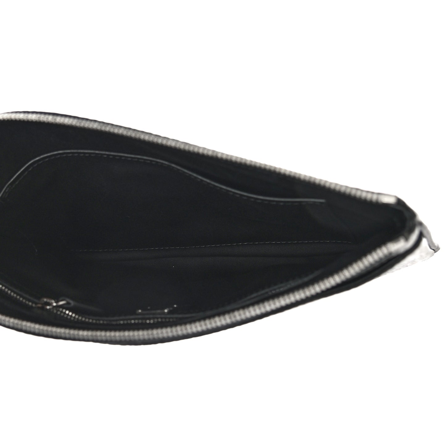 Metallic Visetos Medium Crossbody Pouch Silver