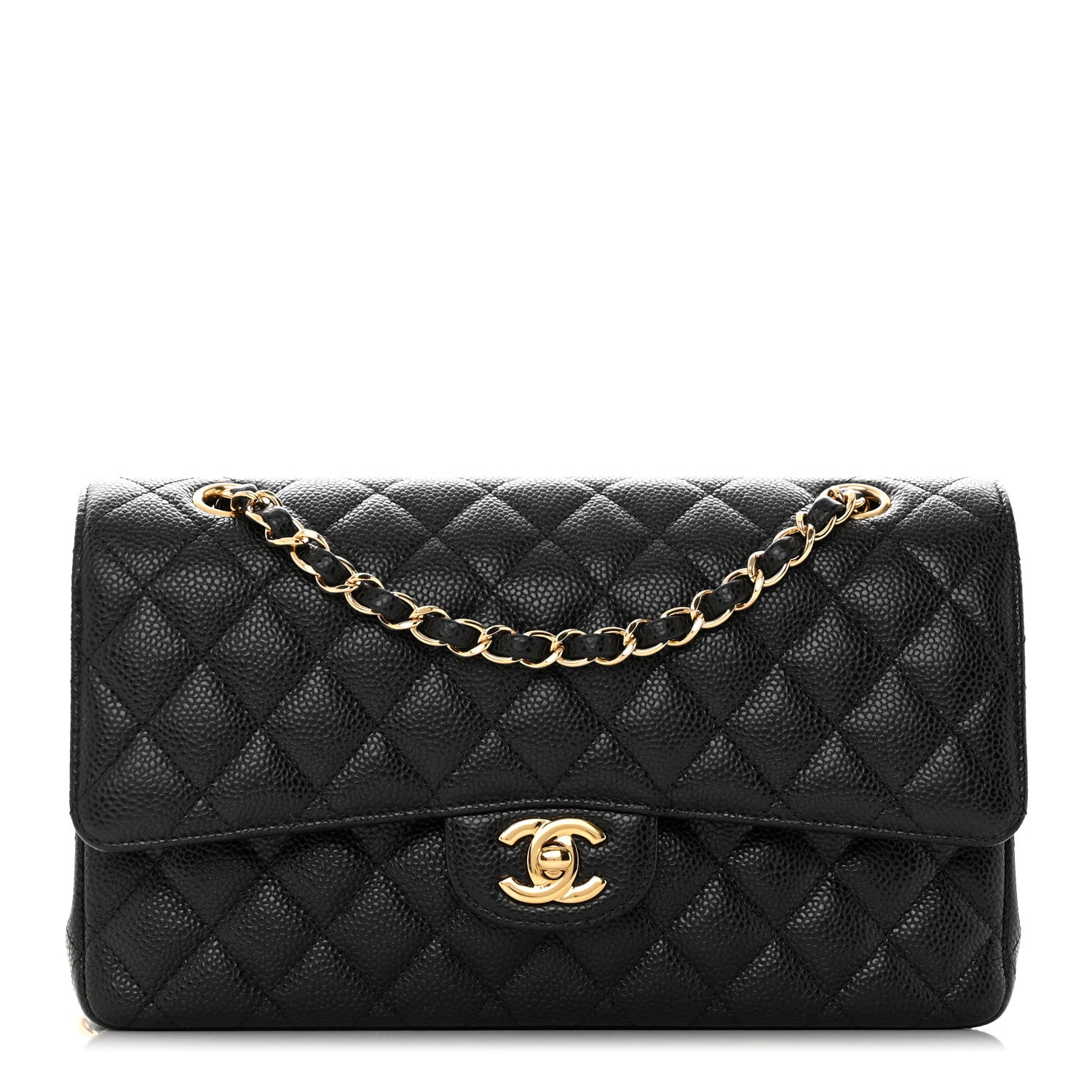 Chanel Caviar Quilted Medium Double Flap Black 1 of 13