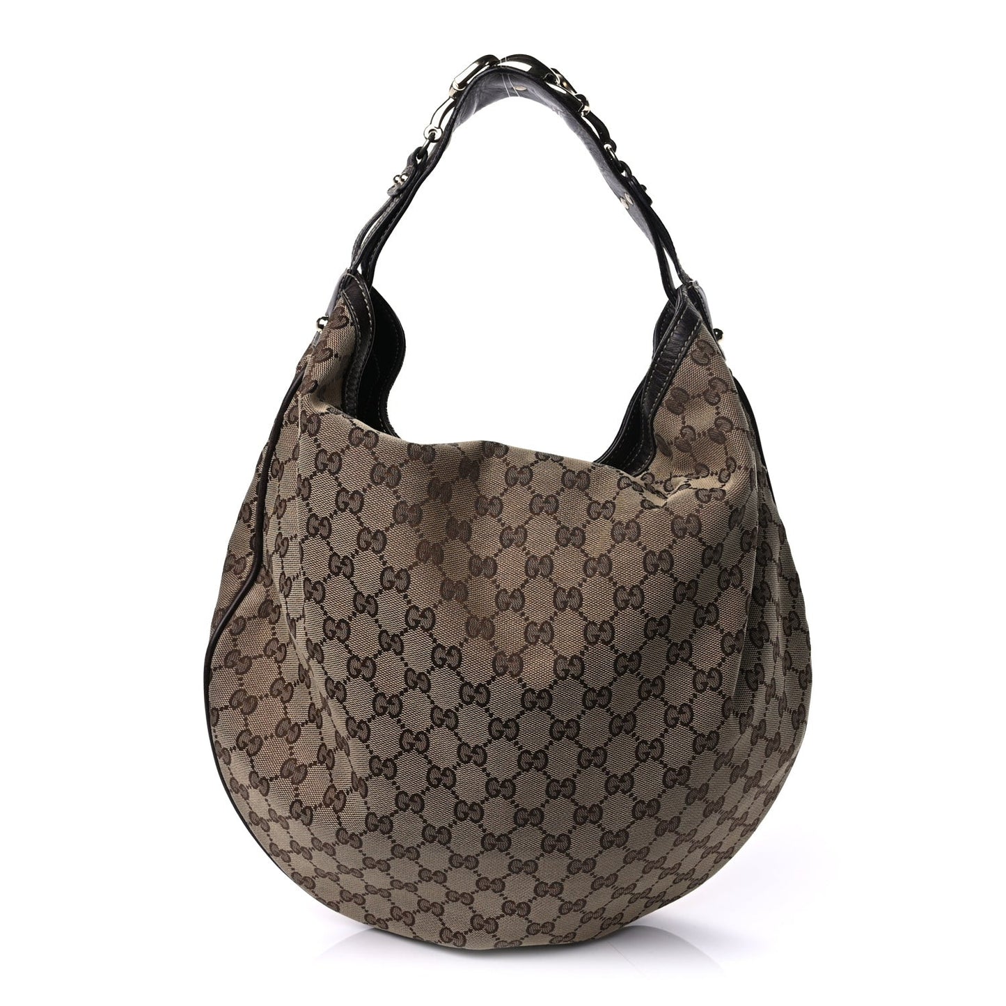 Monogram Large Wave Hobo Dark Brown