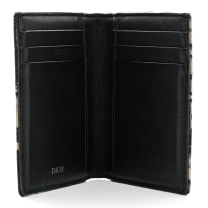 Christian Dior Oblique Bi-Fold Card Holder Blue 5 of 8