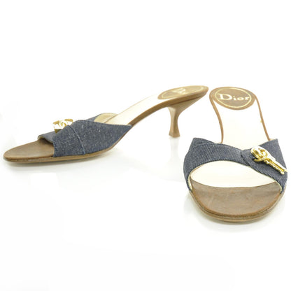 Christian Dior Denim Lock and Key Slides 37 1 of 7