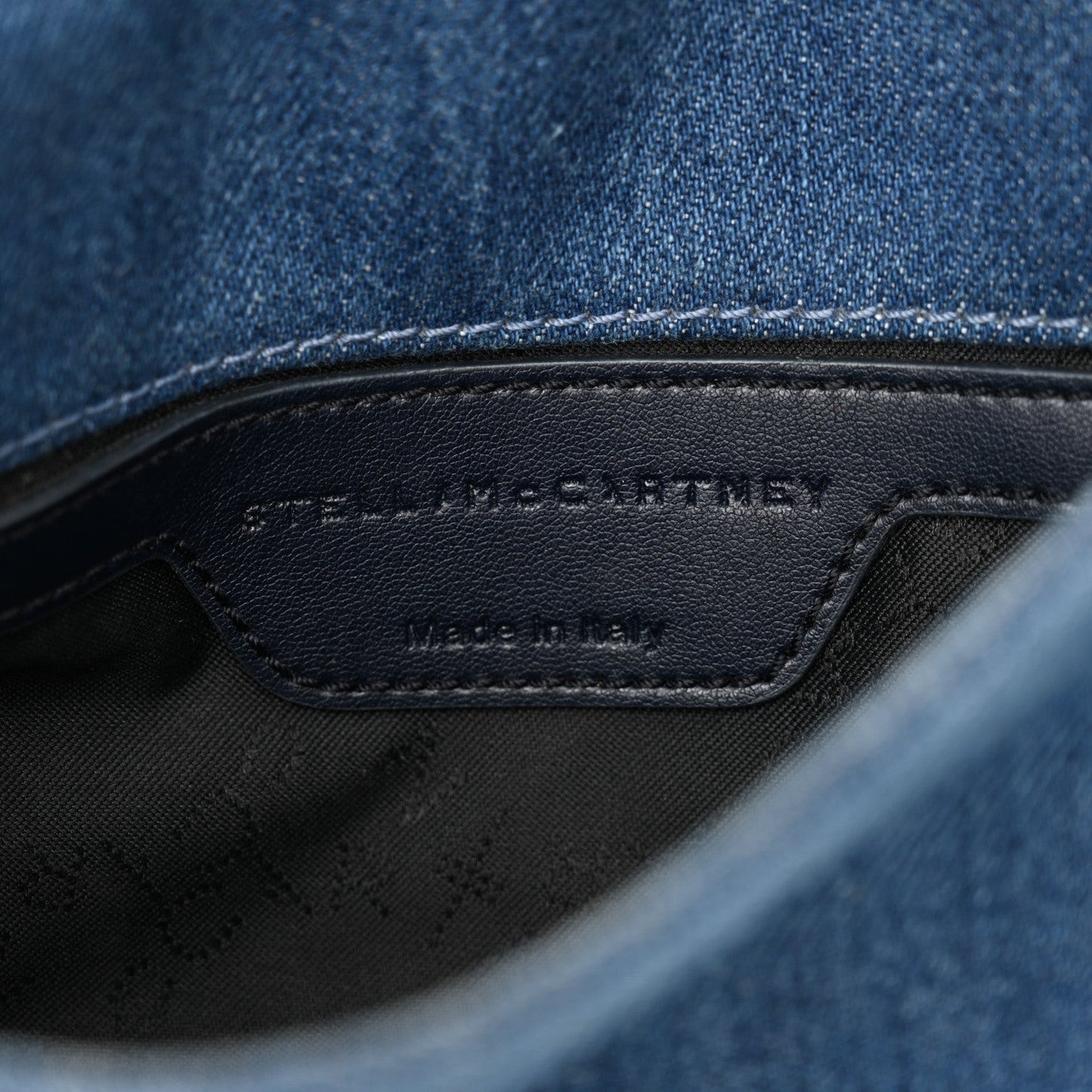 Eco Denim Embroidered Falabella Crossbody Cerulean