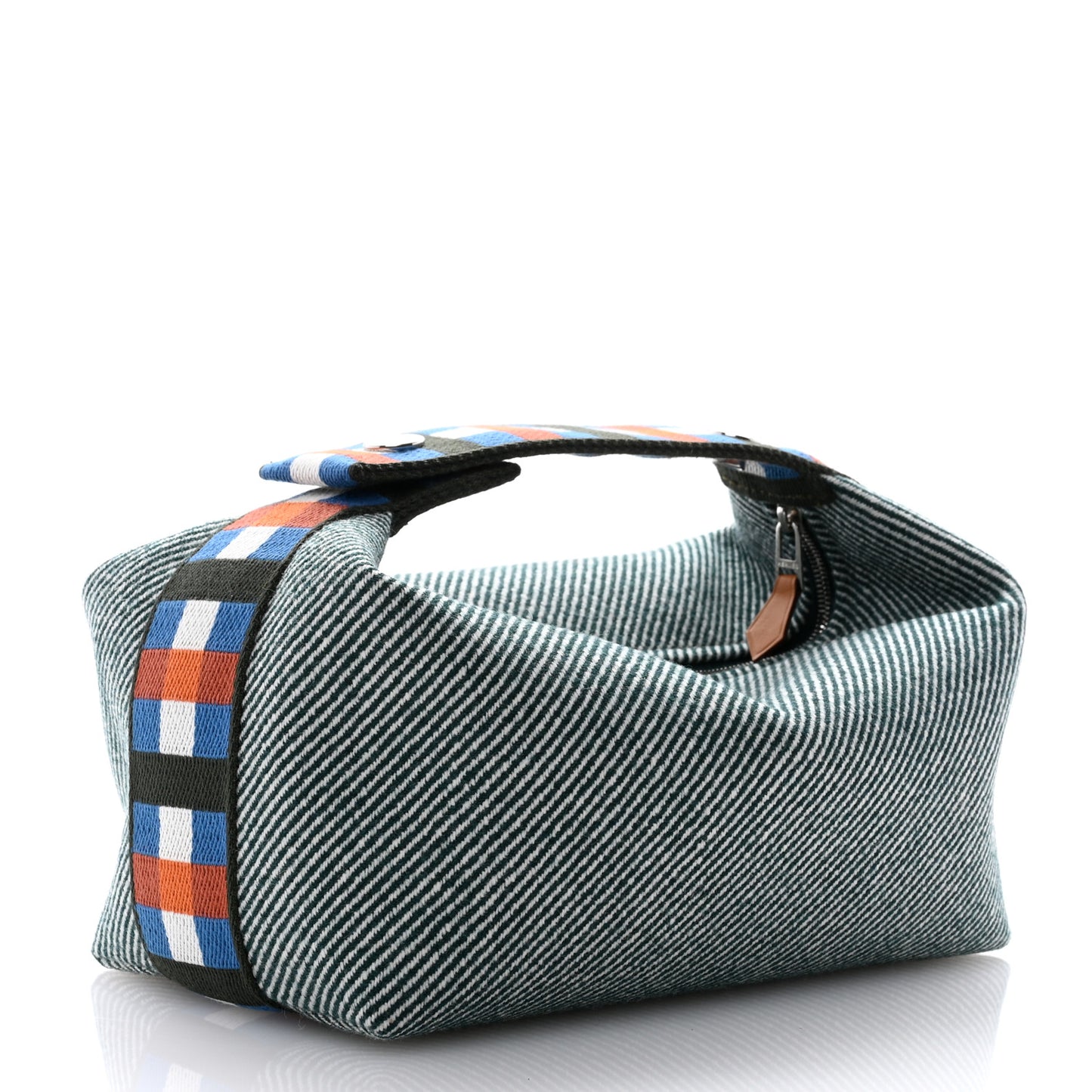 Wool Small Bride-A-Brac H Natte Pouch Vert Foret