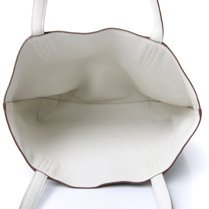 Hermes Taurillon Clemence Double Sens 36 Reversible Tote Canopee White 8 of 13