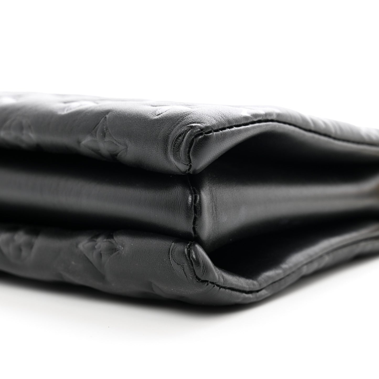 Lambskin Embossed Monogram Coussin PM Black