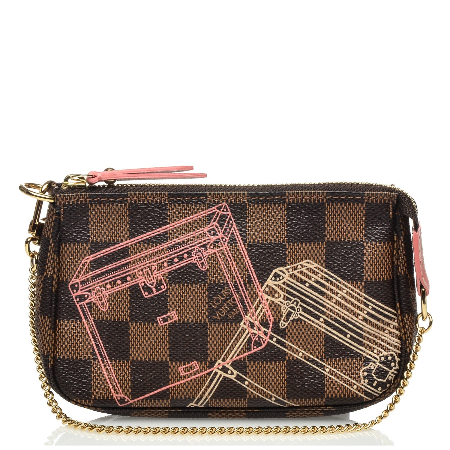 Louis Vuitton Damier Ebene 2014 Christmas Animation Mini Pochette Accessories 1 of 6