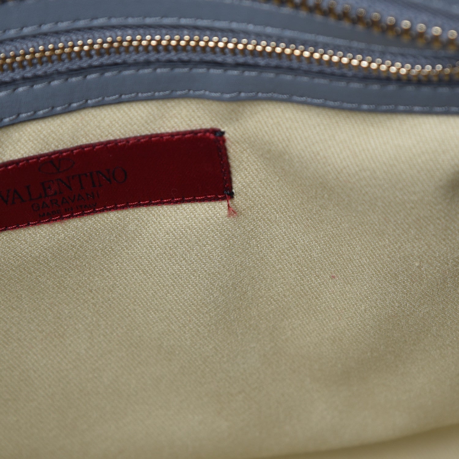 Valentino Garavani Vitello Rockstud Double Handle Tote Grey 8 of 10