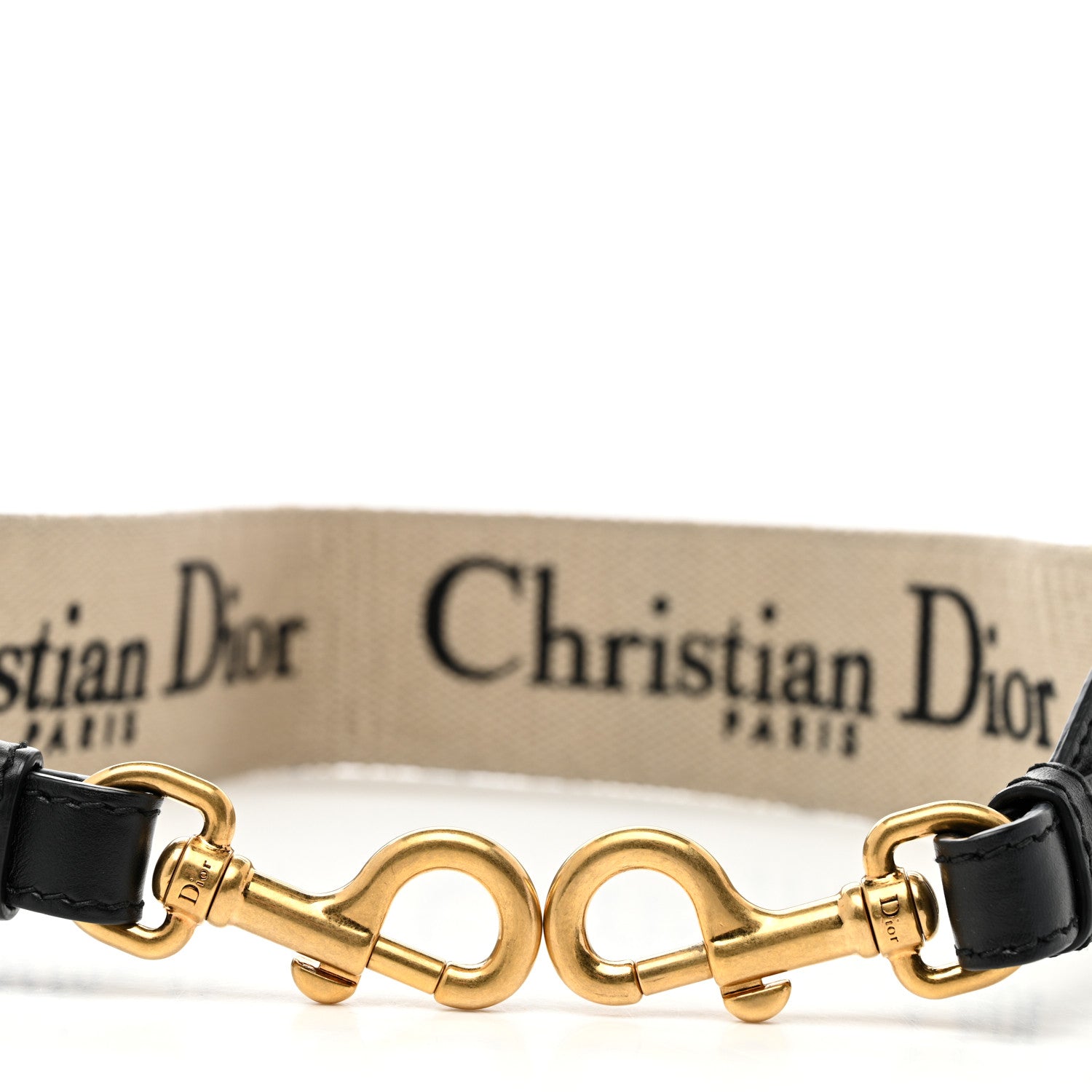 Christian Dior Canvas Embroidered Shoulder Strap Blue 5 of 5