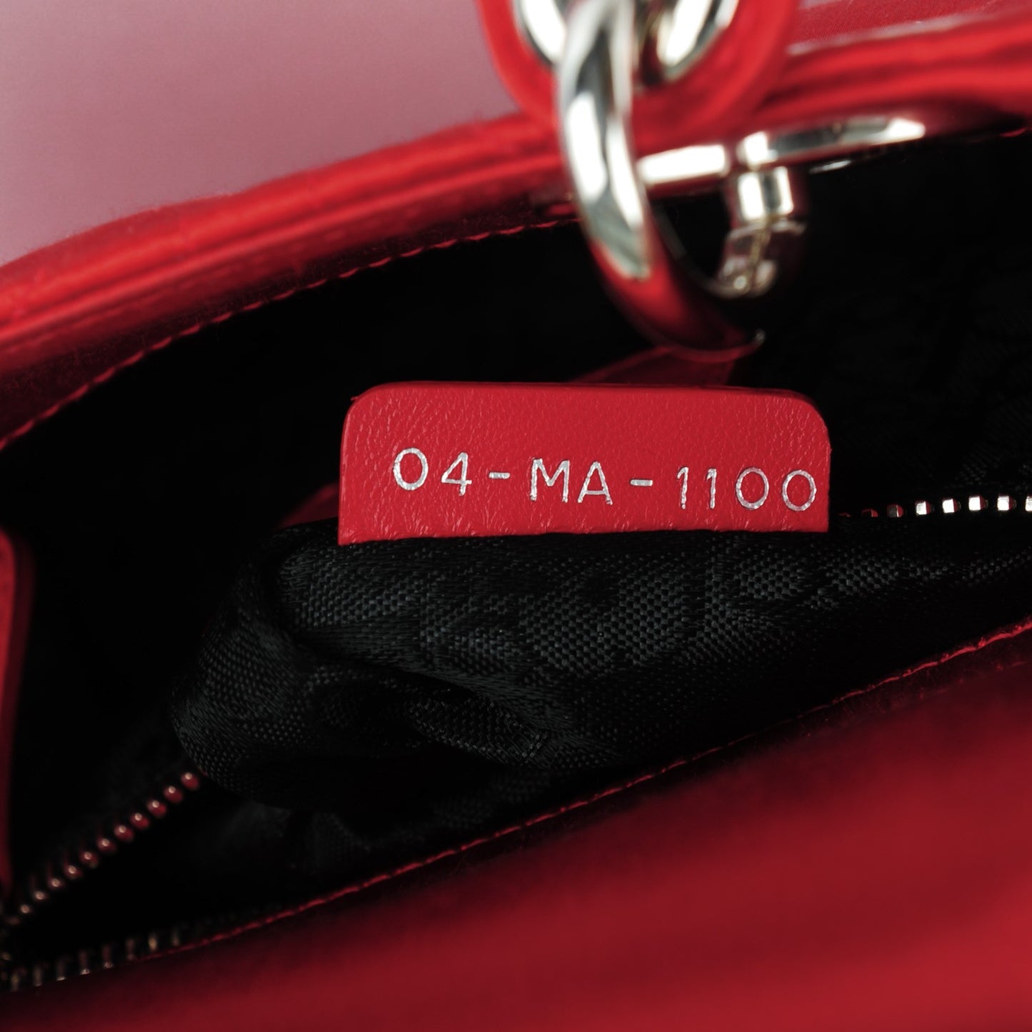 Satin Cannage Mini Lady Dior Red
