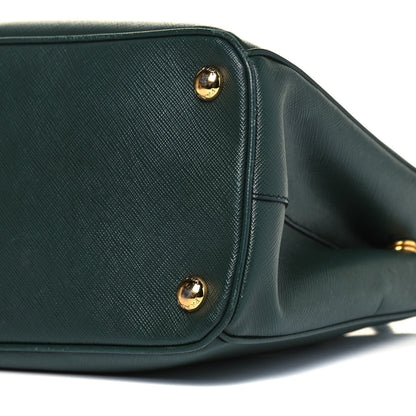 Prada Saffiano Small Galleria Double Zip Tote Smeraldo 9 of 9