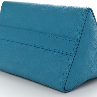 Louis Vuitton Taurillon Monogram Triangle Messenger Turquoise 10 of 11