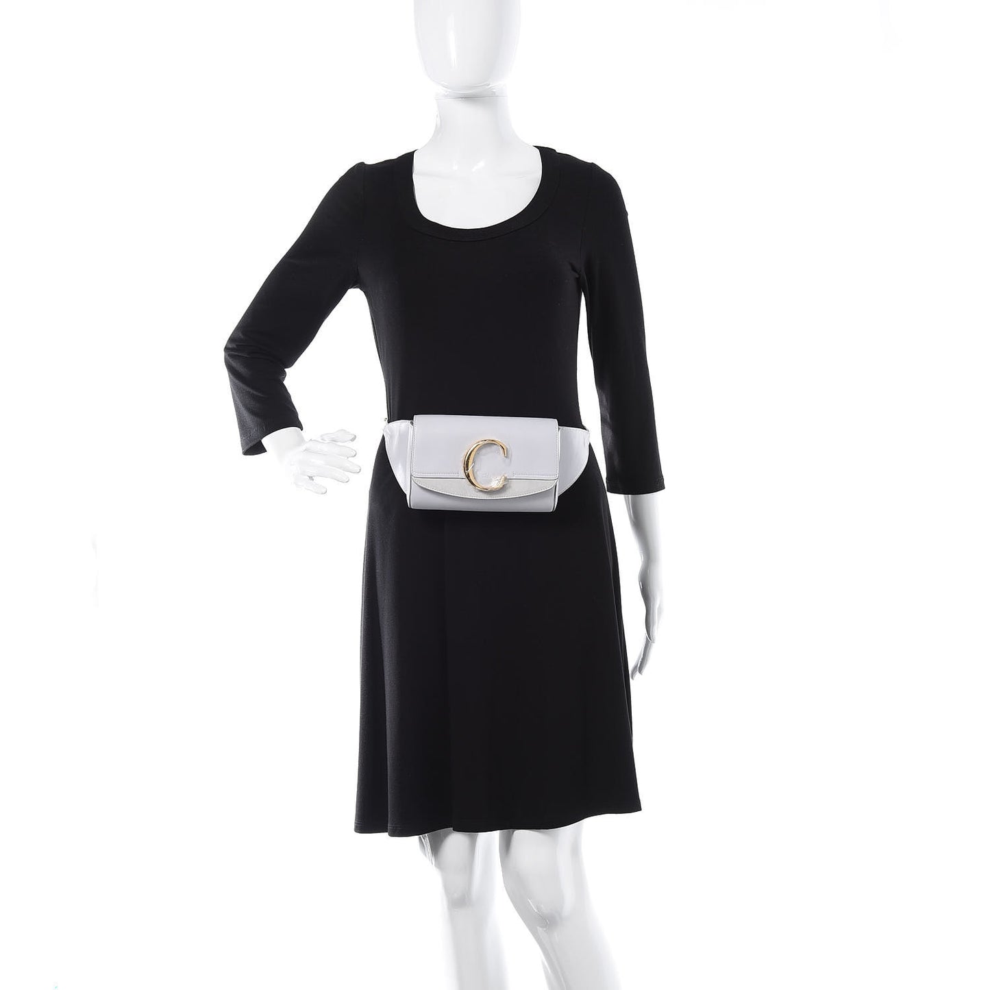 Calfskin Suede C Belt Bag Light Cloud