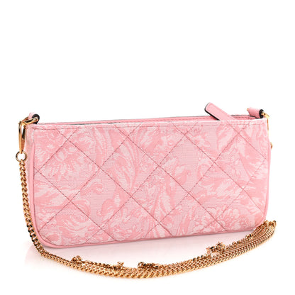 Versace Baroque Jacquard Quilted Medusa Shoulder Bag Baby Pink 2 of 8