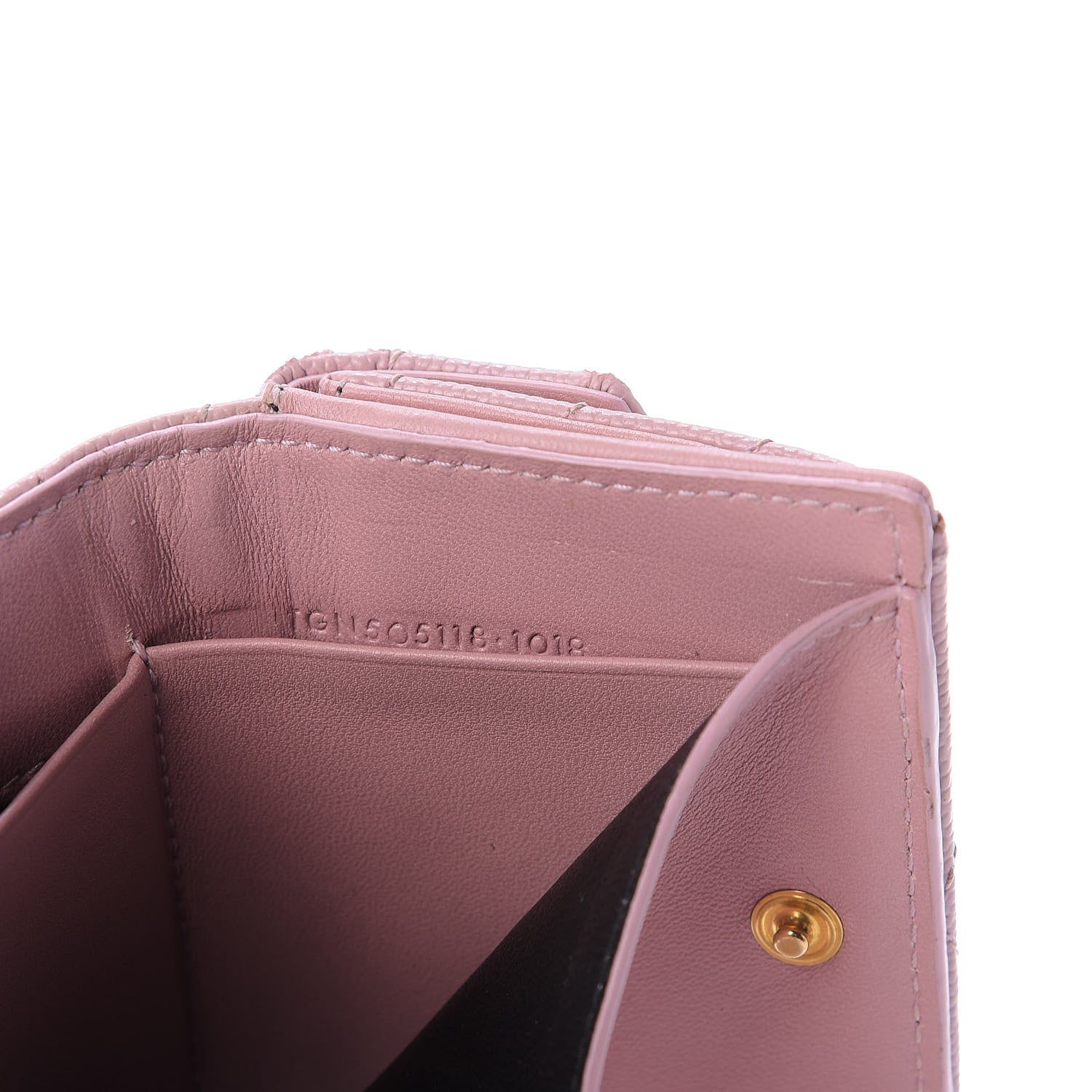 Saint Laurent Grain De Poudre Matelasse Chevron Monogram Tiny Wallet Tender Pink 9 of 10