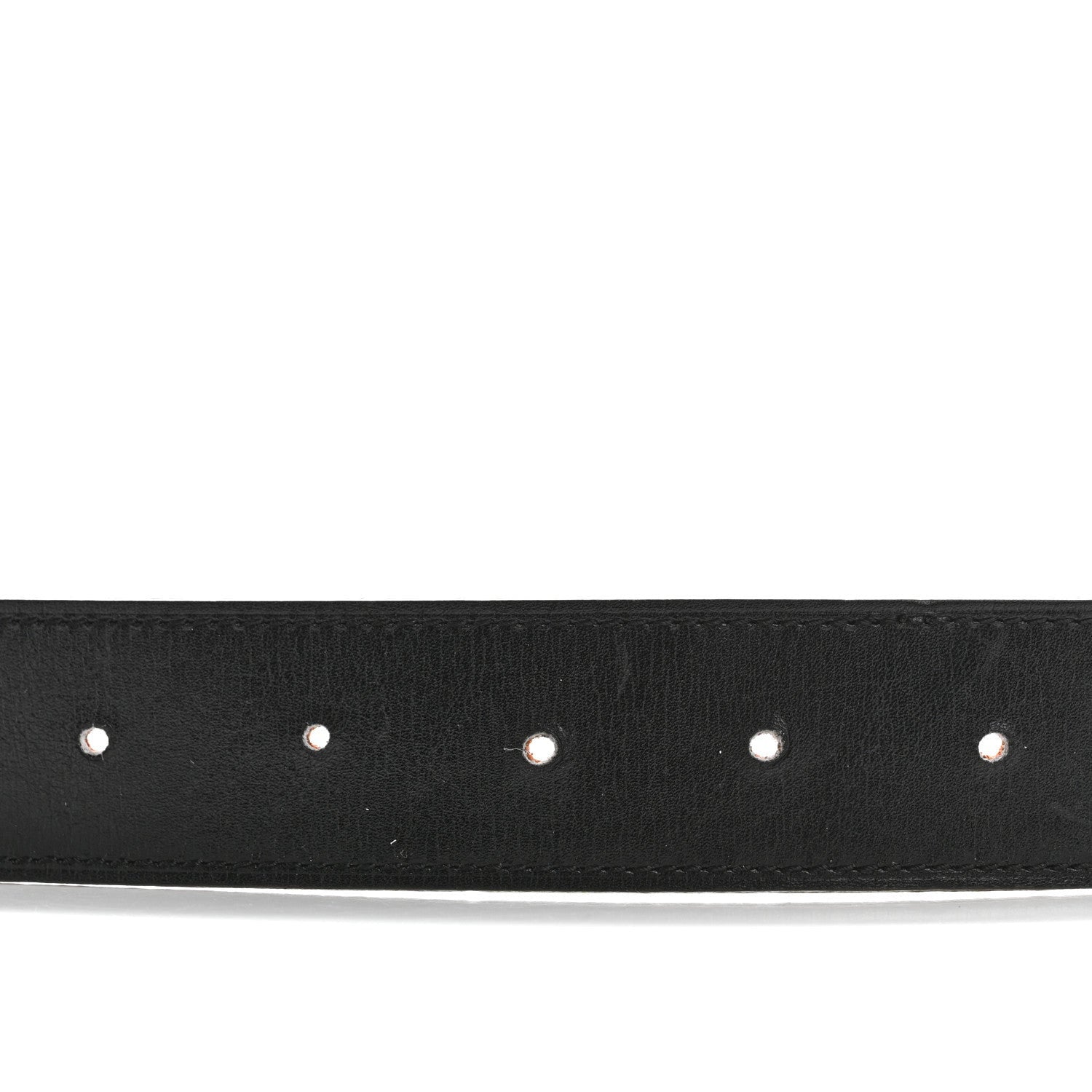 Hermes Box Togo 32mm H Belt 80 32 Black Orange 3 of 7
