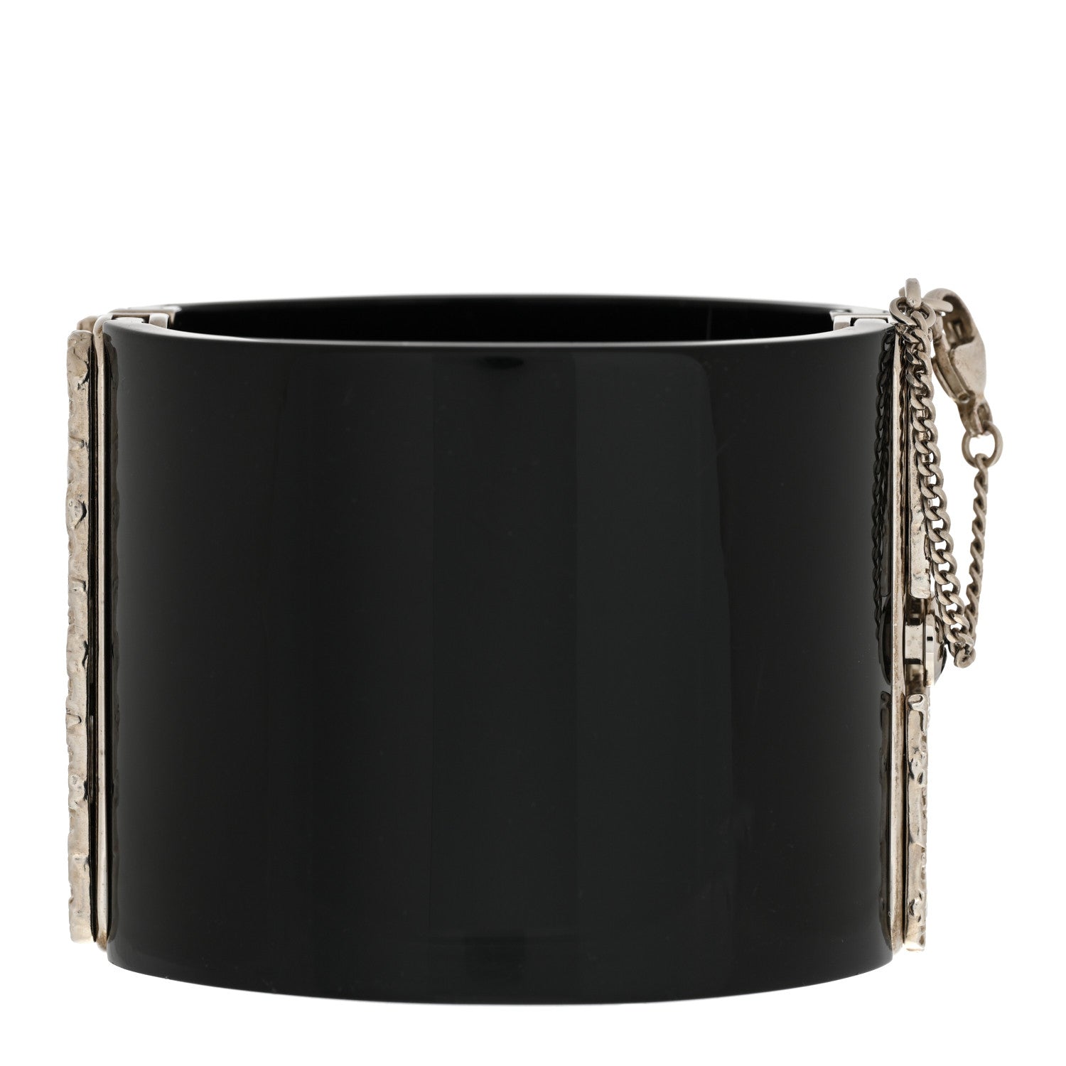 Chanel Crystal CC Cuff Black 3 of 4
