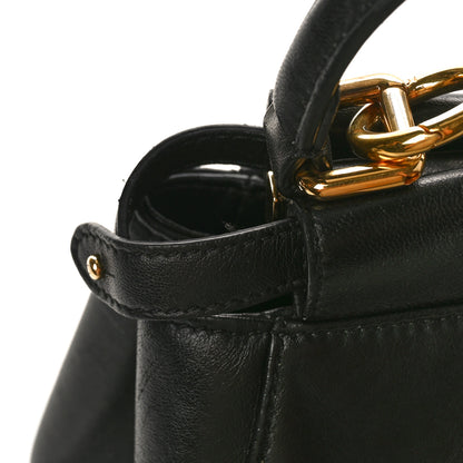 Fendi Nappa Mini Peekaboo Iconic Satchel Black 12 of 12