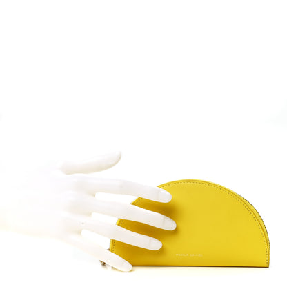 Mansur Gavriel Calfskin Half Moon Clutch Yellow 2 of 11