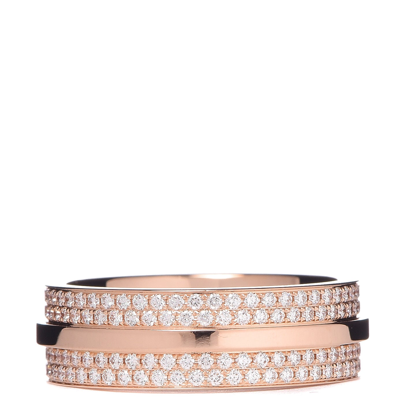 18K Rose Gold Diamond T Two Pave Ring 49 5