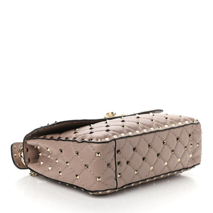 Valentino Garavani Lambskin Medium Rockstud Spike Shoulder Bag Poudre 7 of 17