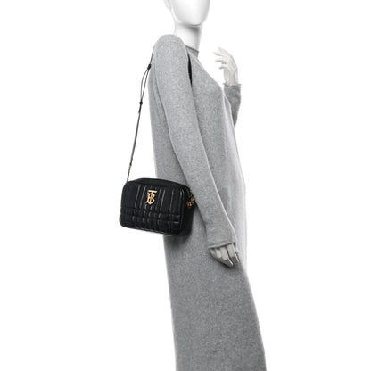 Burberry Calfskin Quilted Small Lola Camera Bag Black 2 of 7