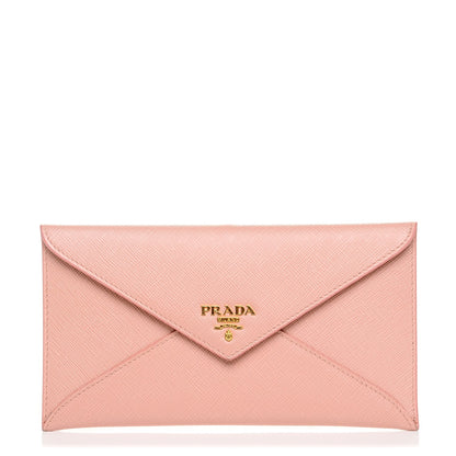 Prada Saffiano Metal Envelope Wallet Orchidea 1 of 6
