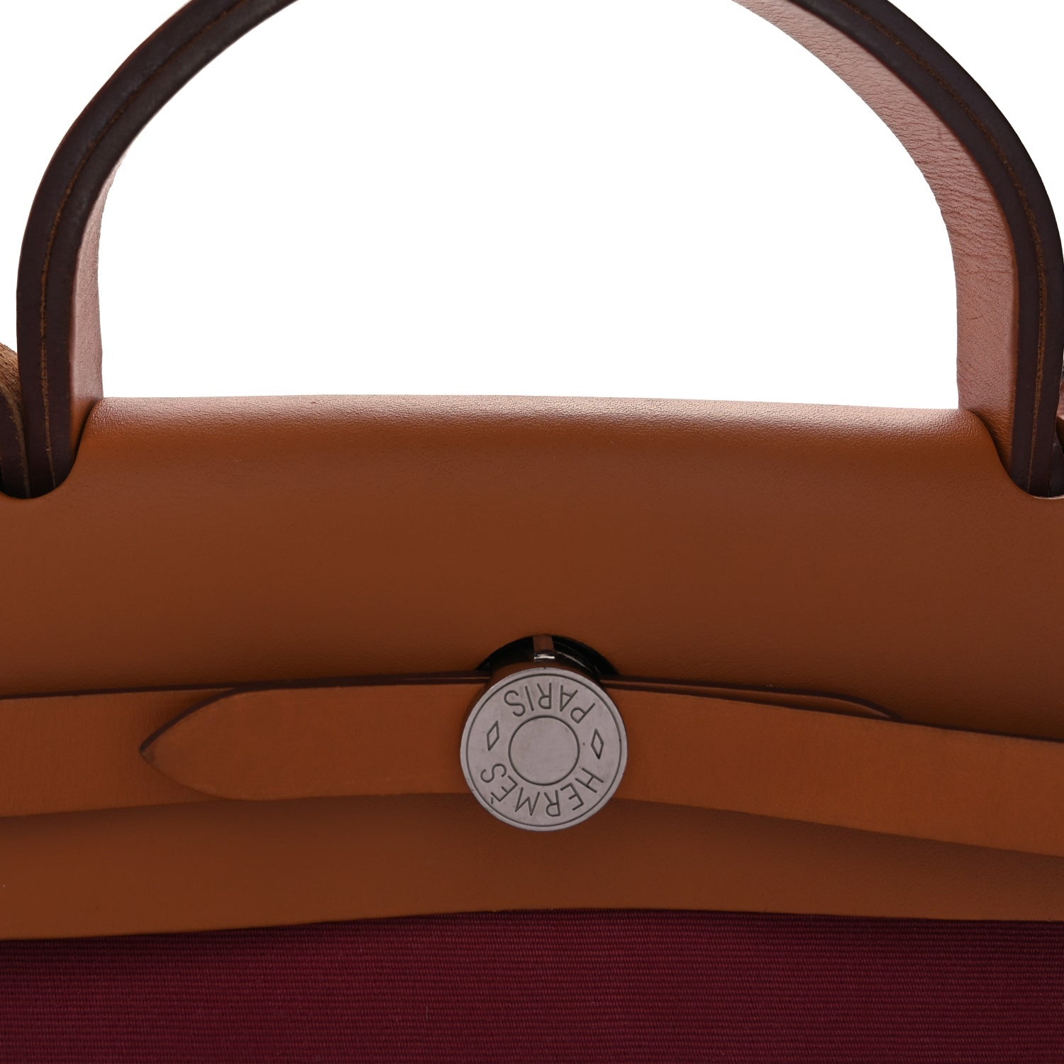 Hermes Toile Officier Vache Hunter Herbag Zip PM 31 Bordeaux Bleu Marine Fauve 6 of 7