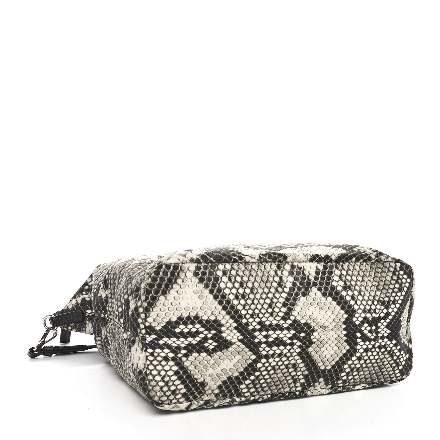 Prada Tessuto Nylon Snakeskin Print Tote Roccia 3 of 8