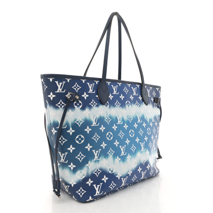 Louis Vuitton Monogram Escale Neverfull MM Blue 4 of 13