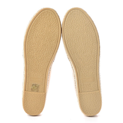 Saint Laurent Metallic Lambskin Monogram Espadrilles 39 Blush 5 of 8