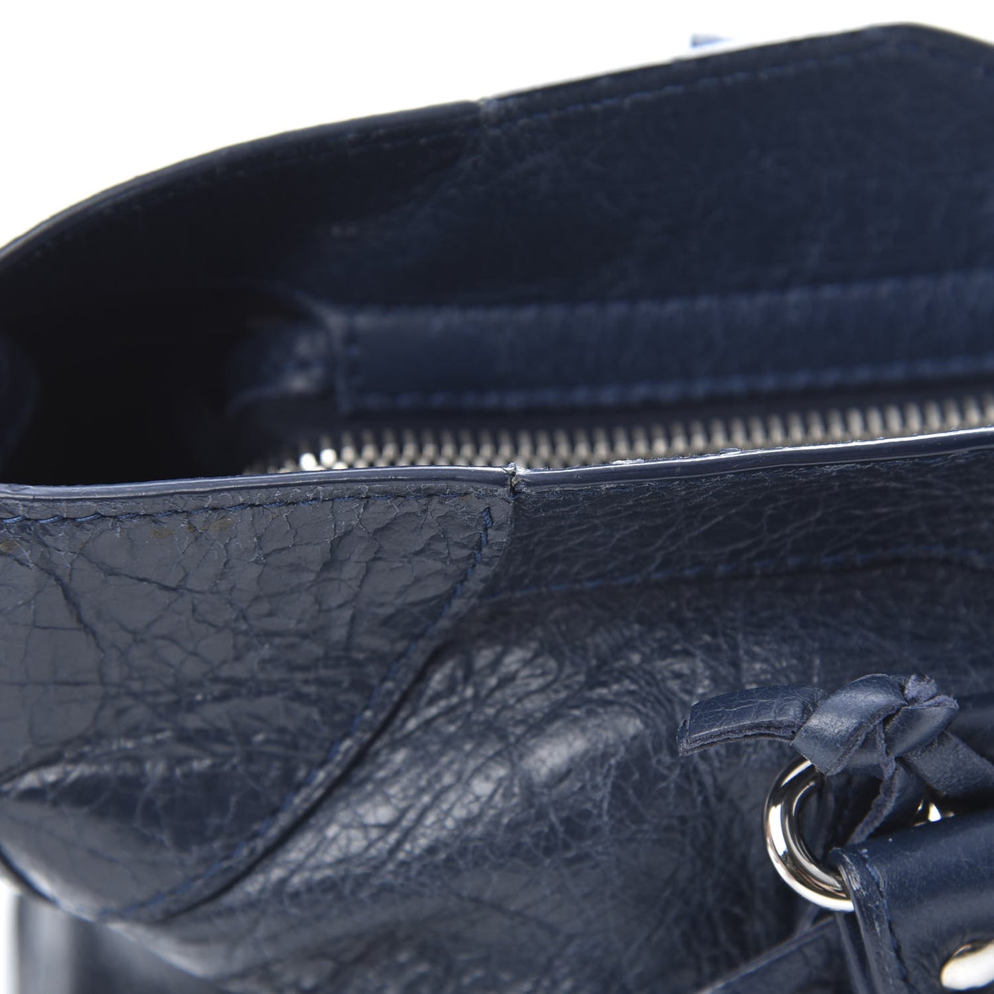 Agneau Classic Silver Hardware City Blue Obscur