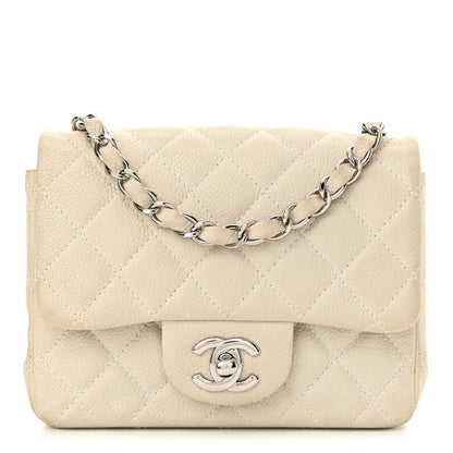 Chanel Caviar Quilted Mini Square Flap Dark White 1 of 13