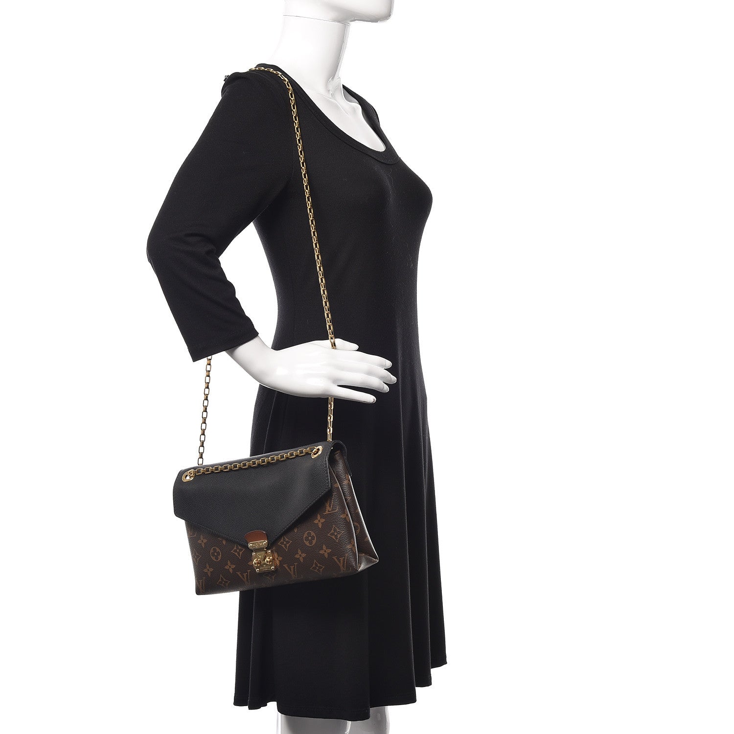 Louis Vuitton Monogram Pallas Chain Black 2 of 11