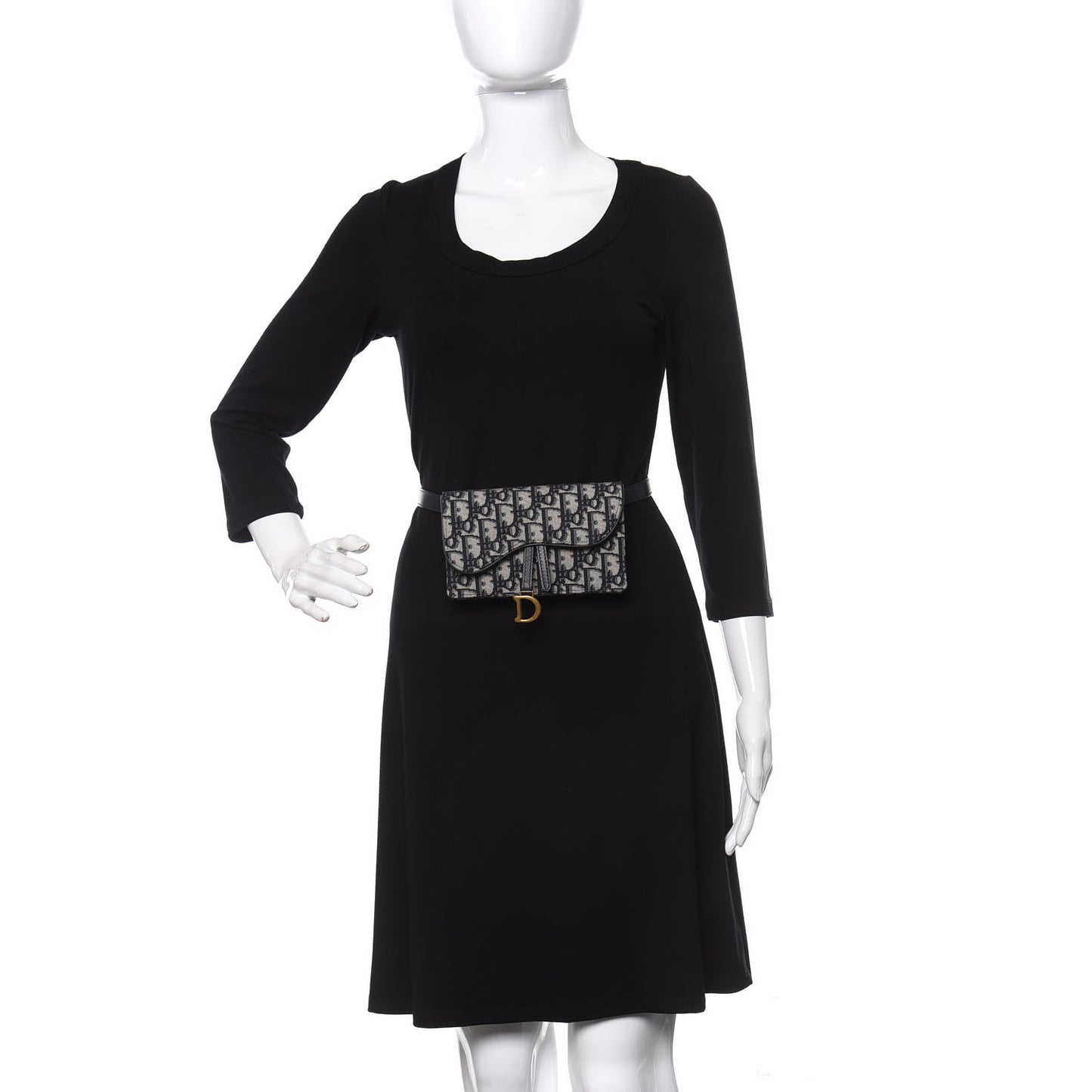 Oblique Saddle Belt Bag Blue