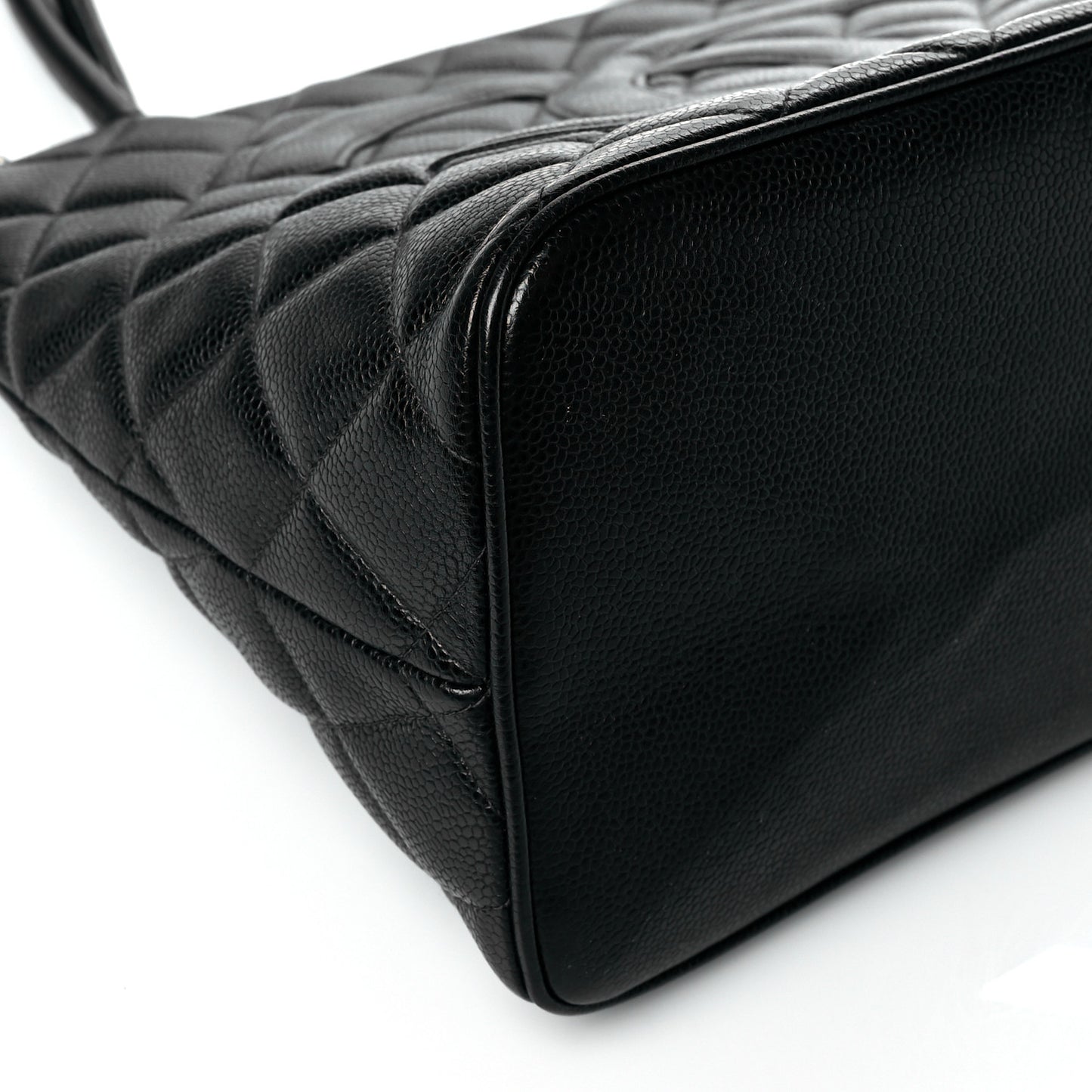 Caviar Quilted Medallion Tote Black