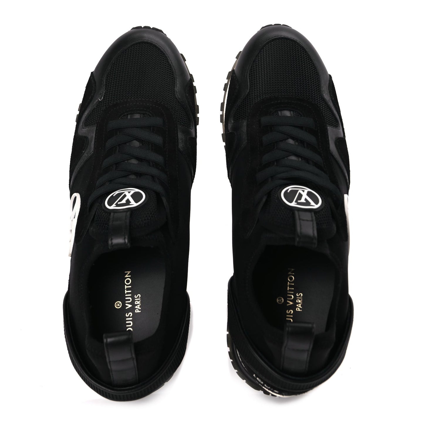 Calfskin Run Away Sneakers 38 Black