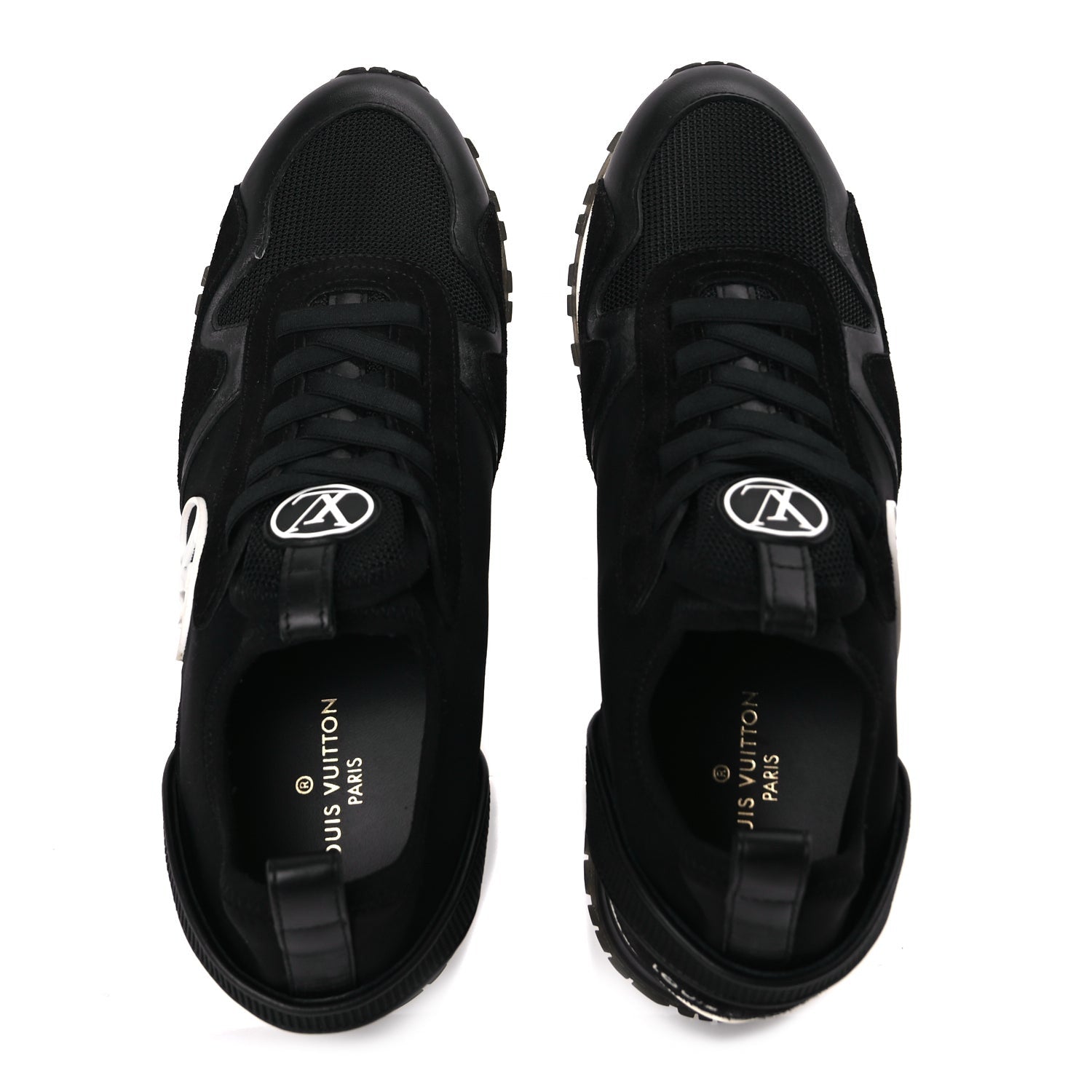 Louis Vuitton Calfskin Run Away Sneakers 38 Black 2 of 10
