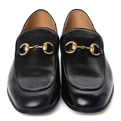 Gucci Goatskin Womens Horsebit Mid-Heel Loafers 39 Black 3 of 6