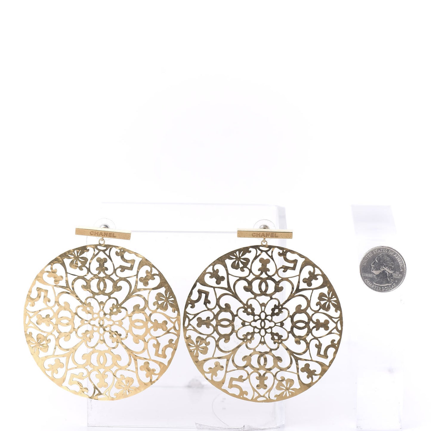 Round Cage Earrings Gold