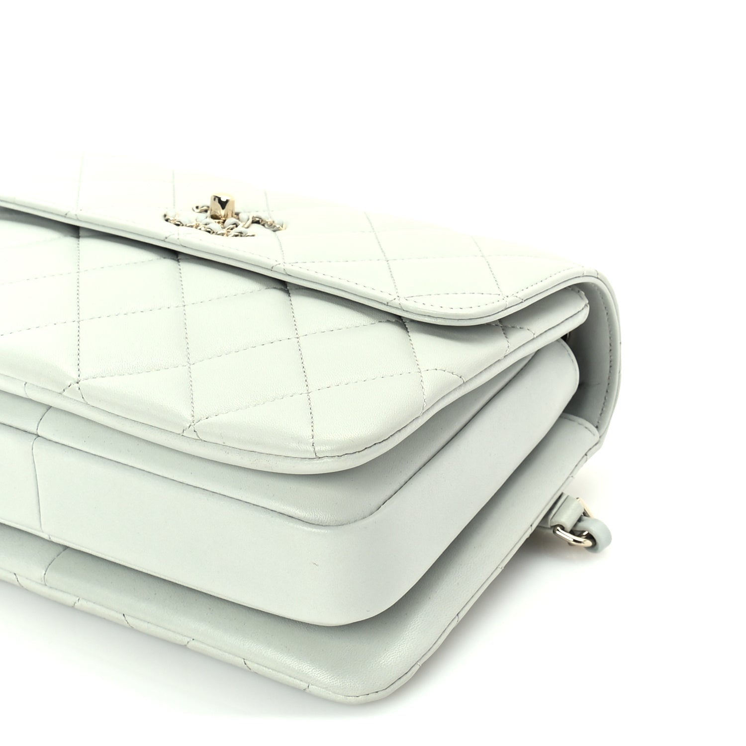 Chanel Lambskin Quilted Small Trendy Chain CC Flap Dual Handle Bag Light Blue 9 of 9