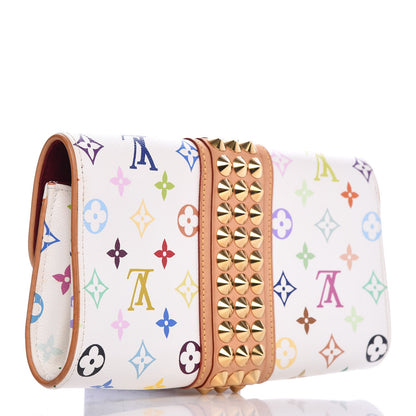 Louis Vuitton Monogram Multicolor Courtney Clutch White 3 of 9