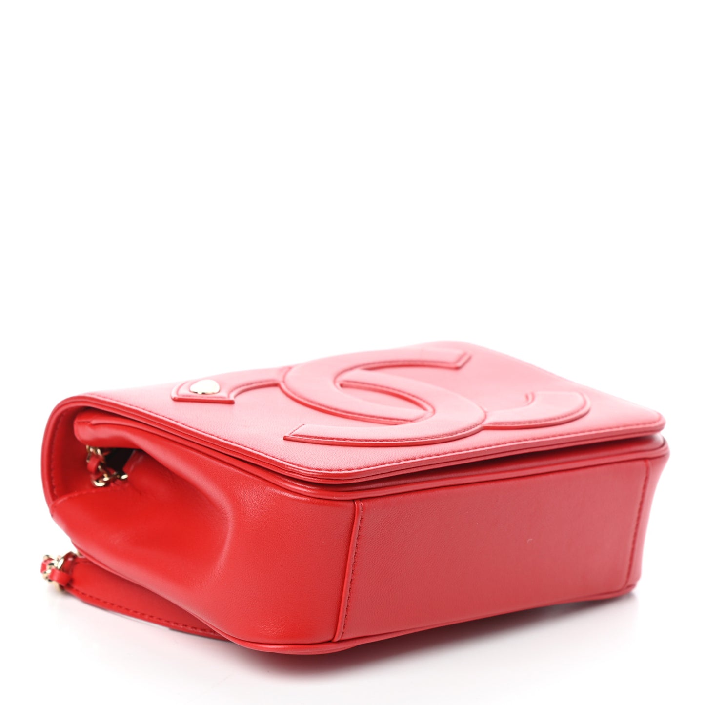 Lambskin CC Mania Flap Bag Red