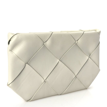 Bottega Veneta Nappa Maxi Blown Up Intrecciato Pouch Clutch  Optic White 3 of 8