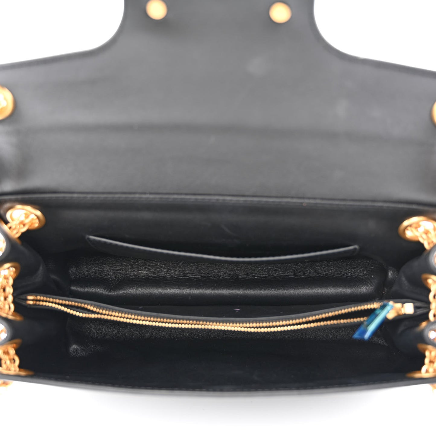 Nappa Stud Sign Shoulder Bag Black